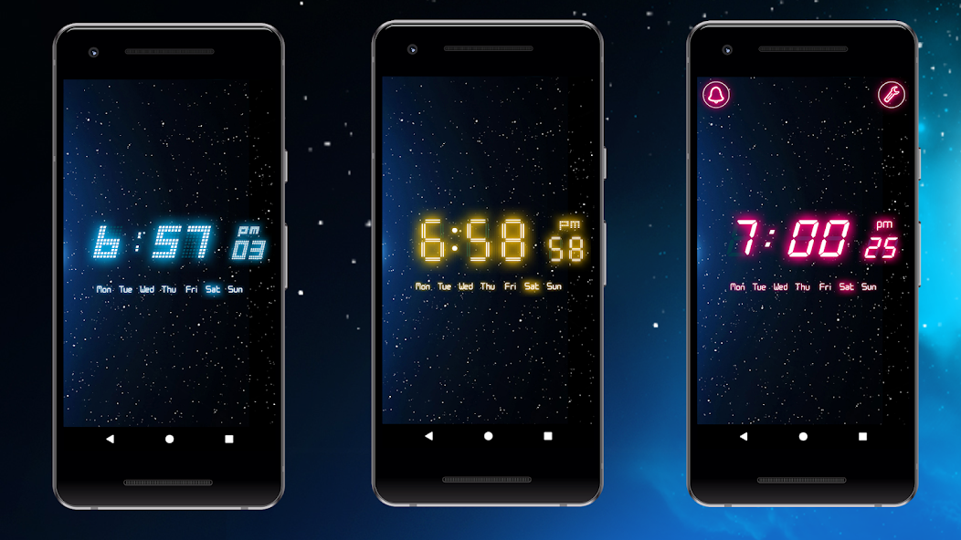 Alarm Clock Neon official Google Play screenshot.