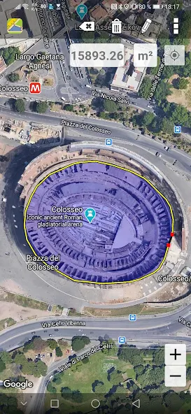 Maps Ruler Area Calculator official Google Play screenshot.