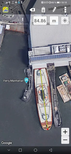 Maps Ruler Area Calculator official Google Play screenshot showing a map.