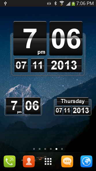 Retro Clock Widget official Google Play screenshot showing a retro clock display.